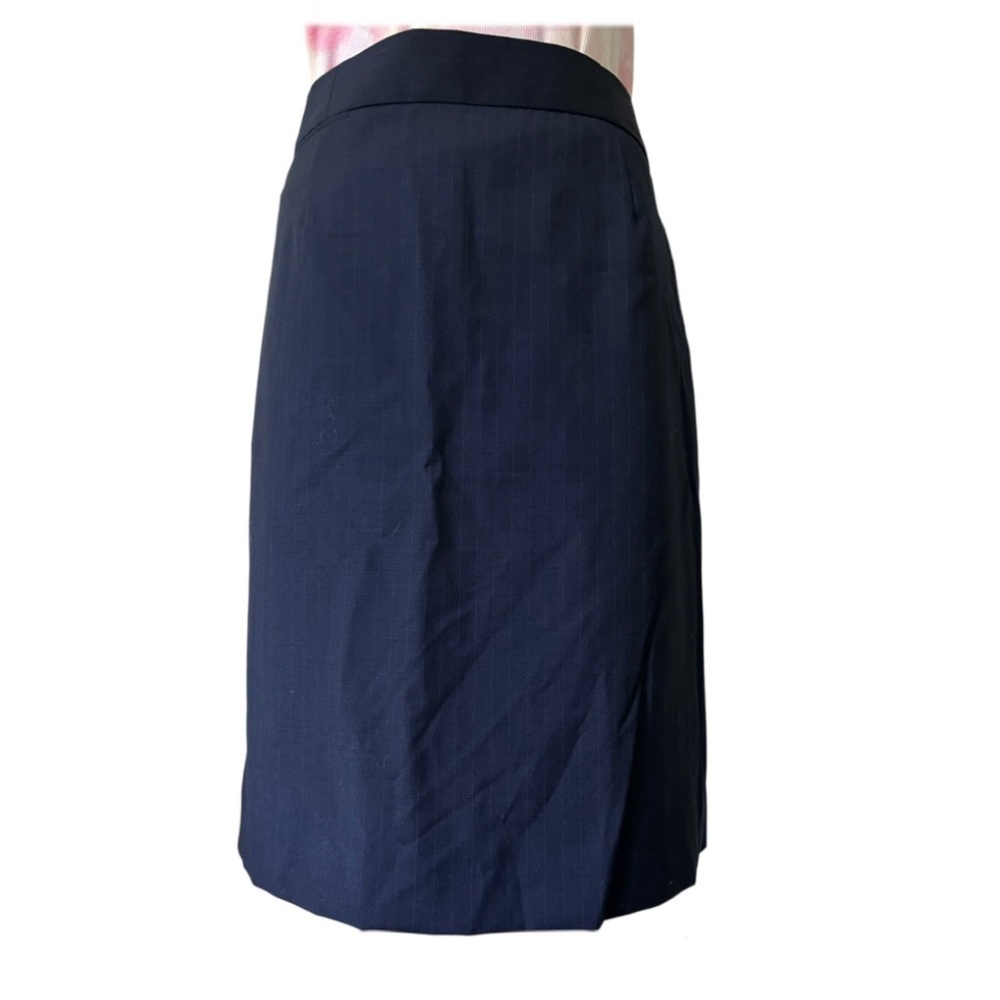 J.CREW Lightweight Wool Women’s Pencil Skirt, Lined Navy Blue Size 10